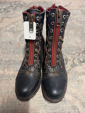 Freebird Liverpool Red Leather Interior Boots